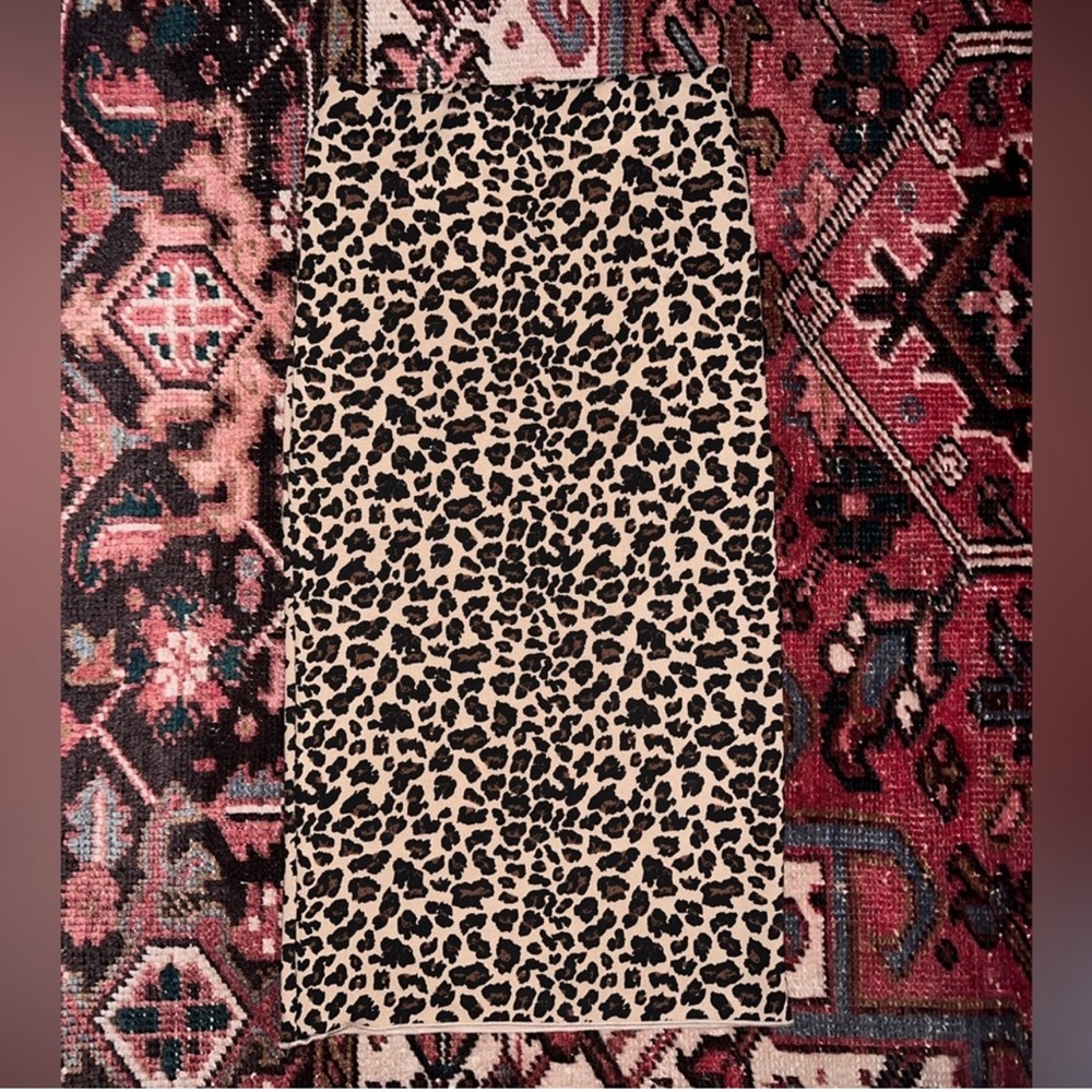 ZARA Leopard 🐆 Print Stretch Knit Midi Skirt - Picture 5 of 10